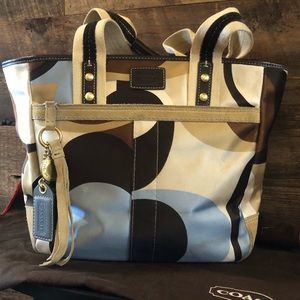Coach silk tote